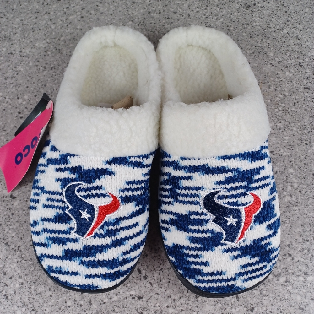 Houston Texans NFL Football Sport Sherpa Knit Slippers Sandals Shoes